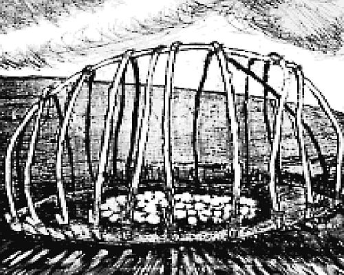 Rekonstruktion einer nordischen Schwitzhütte